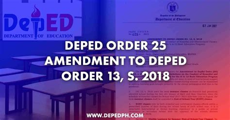 URM. s. 2018 – COMPLIANCE WITH DEPED ORDER NO. 13 ,S..
